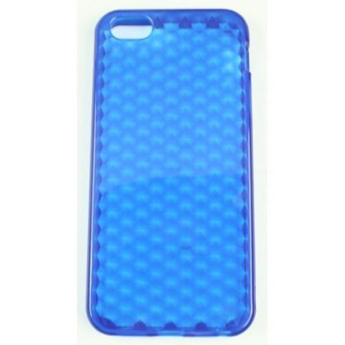 Coque Iphone 5 Bleu Silicone Effet Nid D'abeille