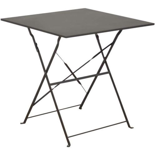 Guéridon Carré En Acier 70 Cm Cuba Gris