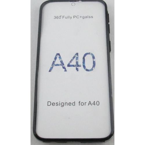 Coque Samsung Galaxy A40 Intégrale Gris Face Avant Et Arrière