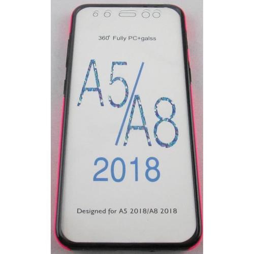 Coque Samsung Galaxy A8 2018 Intégrale Avant Arrière Transparente Et Rose By Liam Access®