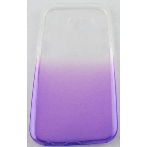 Coque Samsung Galaxy A3 2017 Transparent Et Violet En Silicone