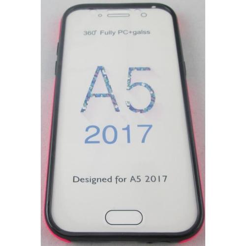 Coque Samsung Galaxy A5 2017 Intégrale Transparente Et Rose Avant Arrière