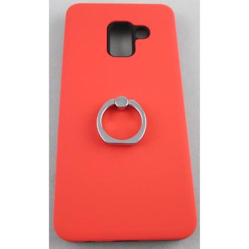 Coque Samsung Galaxy A5 2018 Orange Avec Support Vidéo