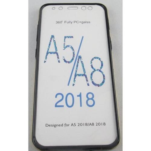 Coque Samsung Galaxy A8 2018 Intégrale Avant Arrière Transparente Et Or By Liam Access®