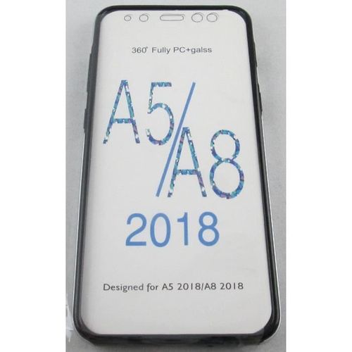 Coque Samsung Galaxy A8 2018 Intégrale Avant Arrière Transparente Et Gris Argent