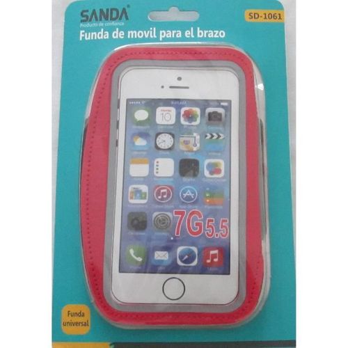 Brassard De Sport Course Compatible Iphone 6+/7+/S20+ Et Tout Smartphone 5.5 Pouces Rouge