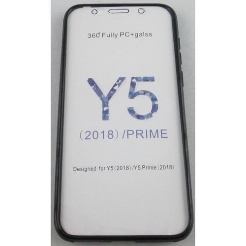Coque Huawei Y5 2018 Intégrale Bleu Foncé Face Avant Et Arrière