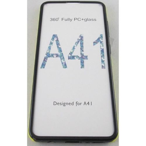 Coque Samsung Galaxy A41 Intégrale Jaune Avant Arrière