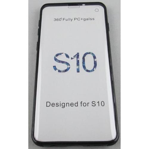 Coque Samsung Galaxy S10 Intégrale Noir Face Avant Et Arrière