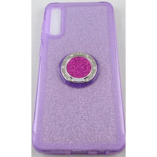 Coque Samsung Galaxy A30/A30s Violet À Paillettes Avec Support Vidéo Intégré