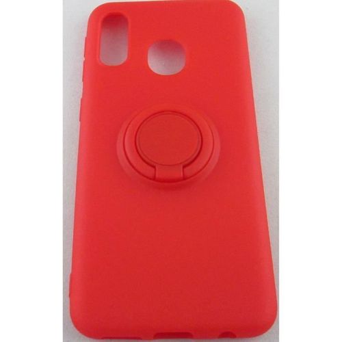 Coque Samsung Galaxy A20e Rouge Avec Support Bague Intégré Semi Rigide