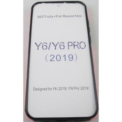 Coque Huawei Y6 2019 Intégrale Rose Clair Avant Arrière