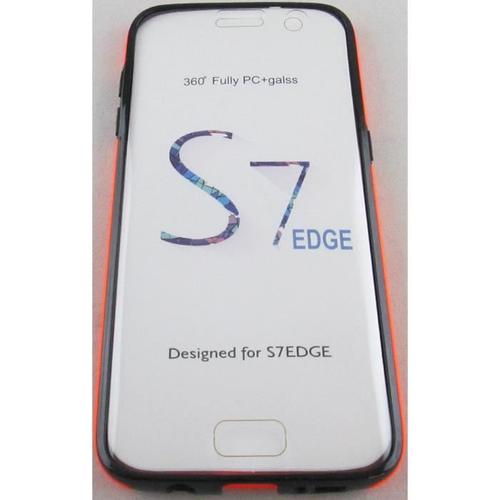 Coque Pour Samsung Galaxy S7 Edge Orange Intégrale 360°