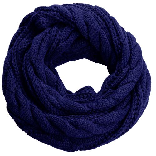 Écharpe En Tricot D'hiver Pour Femmes À L'infini À La Mode Épais Et Chaud Cercle Boucle Foulards-Bleu