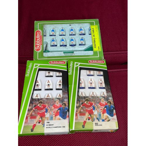 Subbuteo : Lot De 3 Équipes :Allemagne, Angleterre, Italie