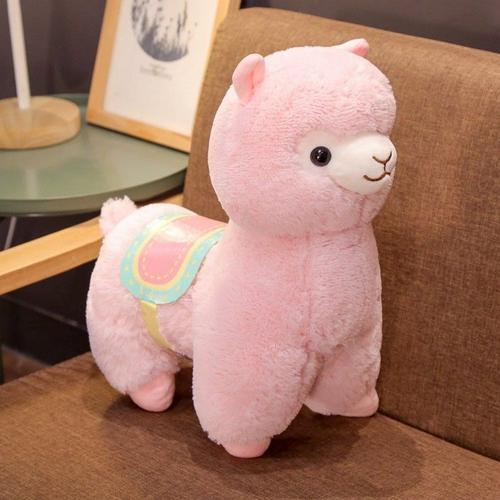 Mignon Coton Lama Animal En Peluche En Peluche Alpaga Jouets Animaux En Peluche Coussin Poupée-Rose