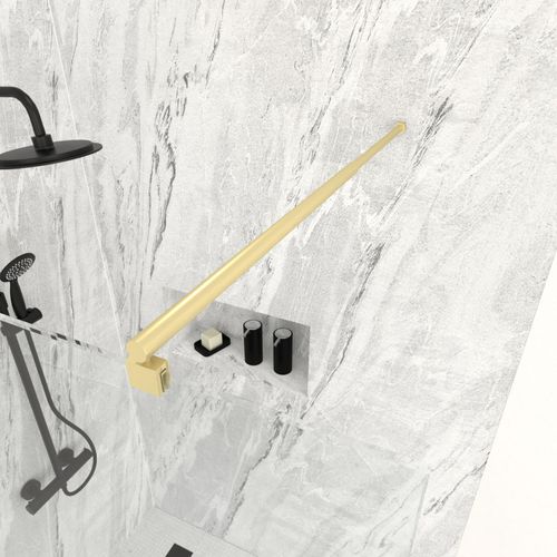 Barre de fixation murale OR DORE BROSSE réglable de 70 à 100cm pour paroi de douche FREEDOM 2 GOLD