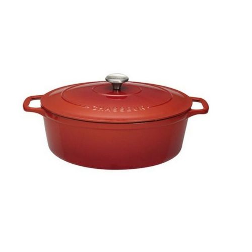Chasseur - Cocotte Ovale En Fonte Émaillée 33cm Rubis Puc 473358