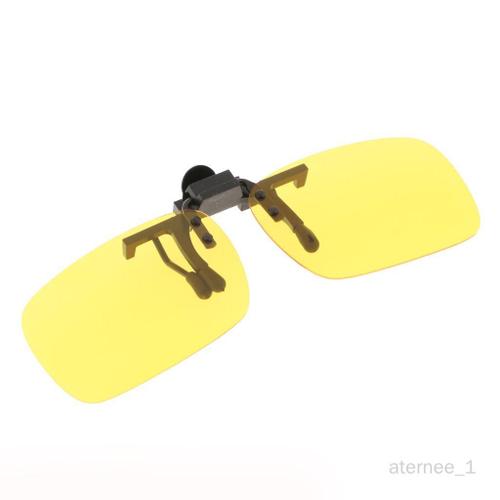 Aternee Clip Polarisé Sur Lunettes De Soleil Flip Up Jaune