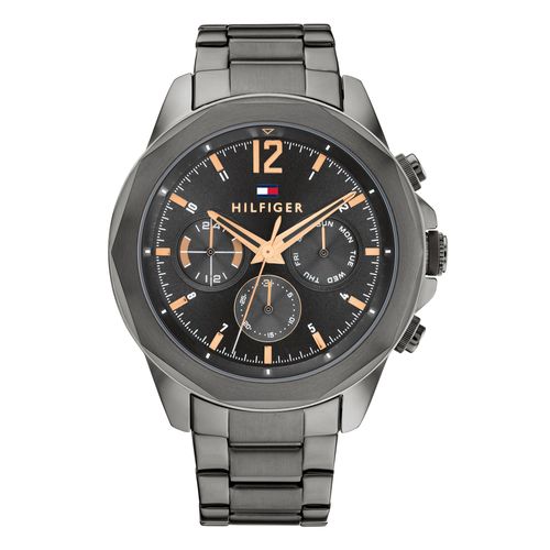 Tommy Hilfiger Pour Des Hommes Montre À Deux Couches, Gris