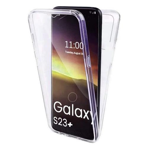 Coque Pour Samsung Galaxy S23 Plus 5g - Housse Etui Silicone Gel 360 Integrale + Film Ecran - Transparent