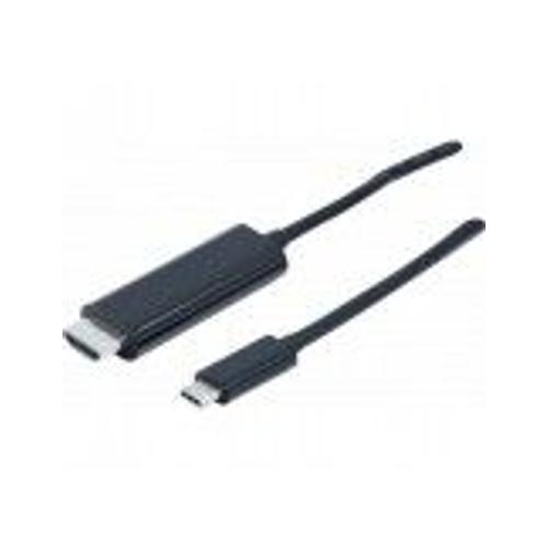 exertis Connect - Câble adaptateur - 24 pin USB-C mâle pour HDMI mâle - 1.8 m - noir - support pour 4K60Hz (3840 x 2160)