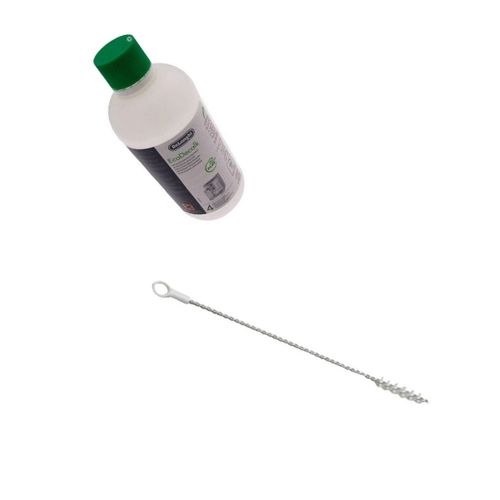 Detartrant 500ml ECODECALK + brosse de nettoyage Cafetière Expresso (5513296041 5513233861 BEKO DELONGHI)