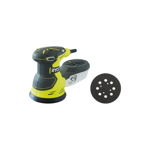 Pack RYOBI Ponceuse excentrique électrique ROS300 - 300W - 125mm - Plateau de ponçage - 125 mm - ROSP1A