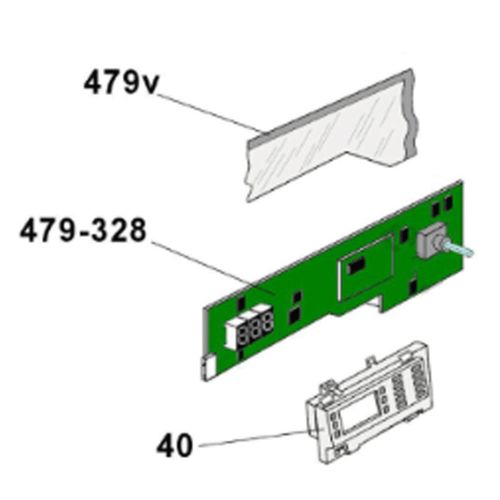 Carte électronique Platine de commande (repère 479-328) Lave-linge (49038315 CANDY)