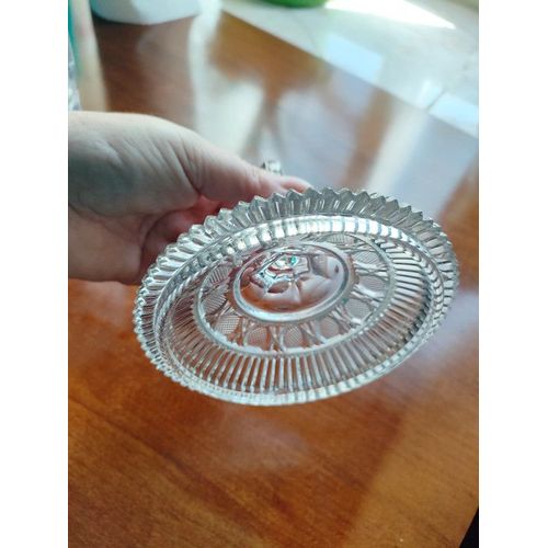 Bonbonnière En Cristal Avec Couvercle Vintage