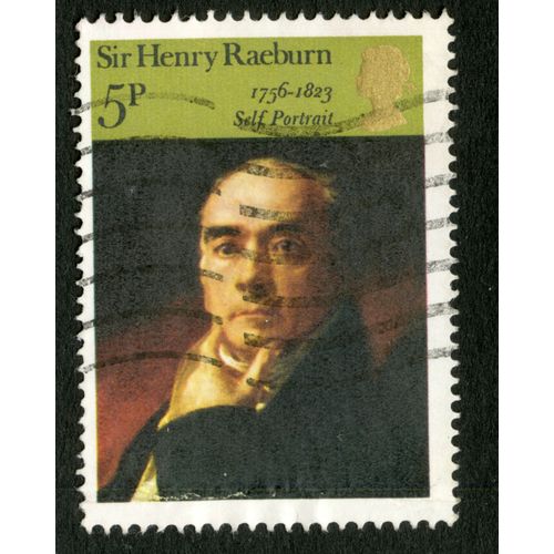 Timbre Oblitéré Sir Henry Reaburn 1756-1823, Self Portrait, 5p