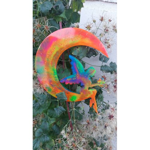 Décoration en résine epoxy Lune et Loup
