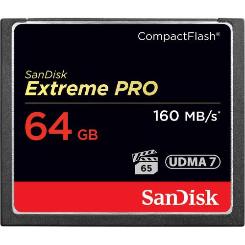 Carte memoire Compact Flash Extreme Pro 64GB - SANDISK - 160Mbps