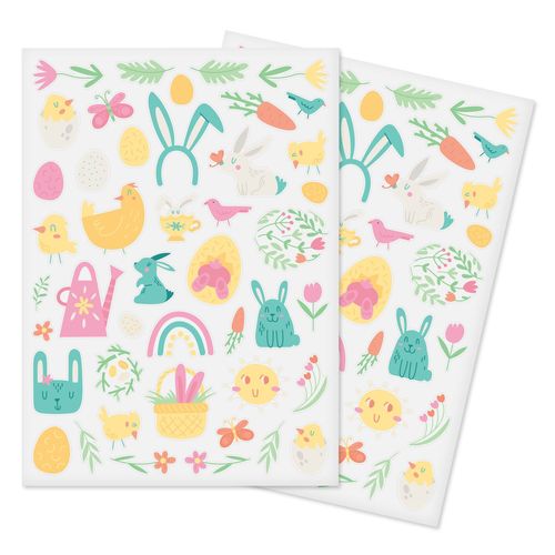 Gommettes Pâques Pastel 88 Pièces