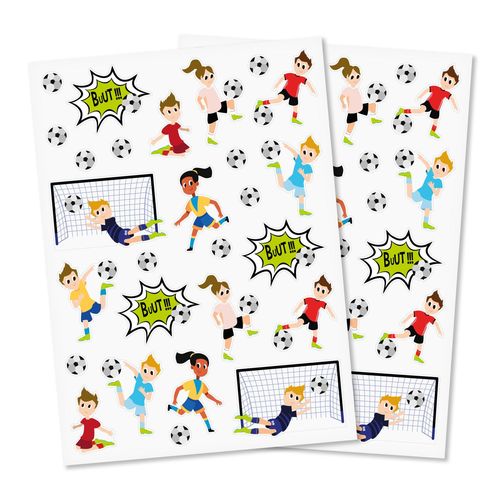 Gommettes Football De 1,2 À 6,2 Cm 54 Pièces