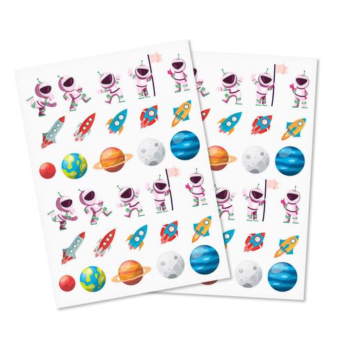 Gommettes Astronautes De 1,7 À 4,2 Cm 60 Pièces