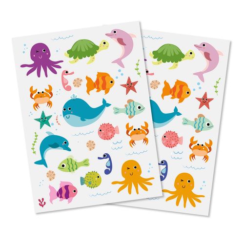Gommettes Animaux Marins De 1,3 À 6,4 Cm 62 Pièces