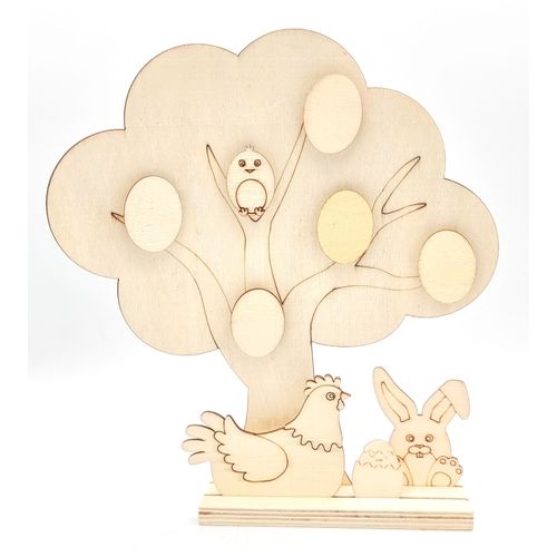 Scénette Arbre De Pâques À Décorer 21 X 18 Cm