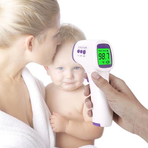 Thermomètre Frontal Infrarouge Adulte Enfant sans contact Écran LCD  Fonction Mémoire Mode Objet et Corps Alerte Fièvre Mesures Rapides et  Précises