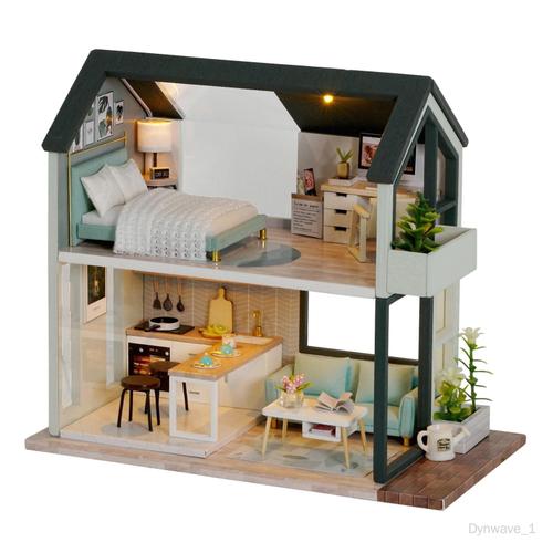 Maison De Miniature Bricolage Avec D'assemblage De Meubles En Bois Style2