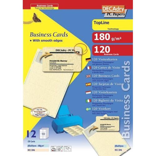 Pack 12x10 Cartes 'bl' Parch. Cham Cr