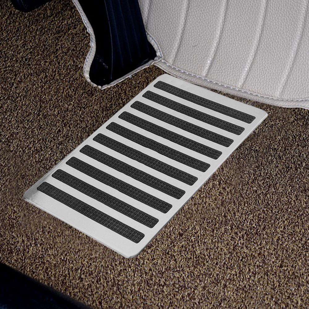 tapis de sol intérieur Auto, Patch talon pédale plaque en acier inoxydable,  tapis de plancher latéral de voiture, universel