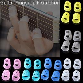 4 pièces-boîte Guitare Doigt Protecteurs Silicone Protège-doigts