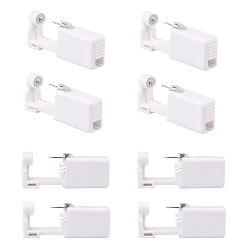 4pcs Pistolets De Piercing D'oreille Jetables, Perceur D'oreille Blanc S?R Et Sans Douleur Piercing Tool, Piercing Tool Kit De Piercing D'oreilles Pour Filles, Femmes Et Homme