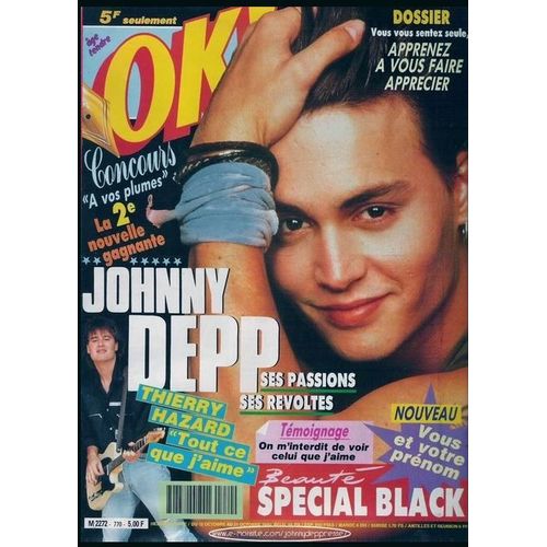 Ok Age Tendre 770 1990 Johnny Depp/Thierry Hazard/Pauline Esther/Delon/Sandra Cretu/Elodie Bouchez/Phil Barney