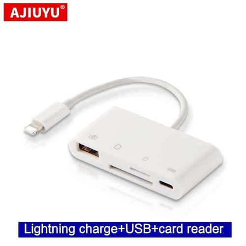 adaptateur USB Lightning OTG pour iPad 10.2 9.7 10.5 lecteur de cartes Hub dock pour ipad Air 2 3 pro mini 4 5 convertisseur HDMI caméra - Type USB cardreader