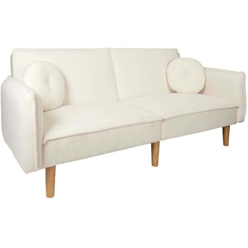 Canapé Convertible En Tissu Bouclette