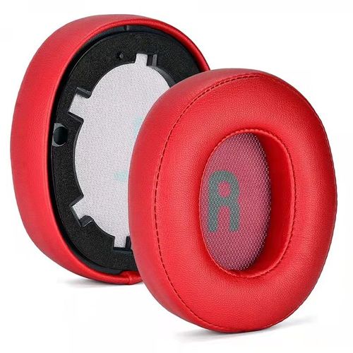 Coussinets d'oreille de rechange compatibles avec les casques JBL Tune 700BT/710BT/750BTNC/760NC,cuir protéiné plus doux(Rouge)