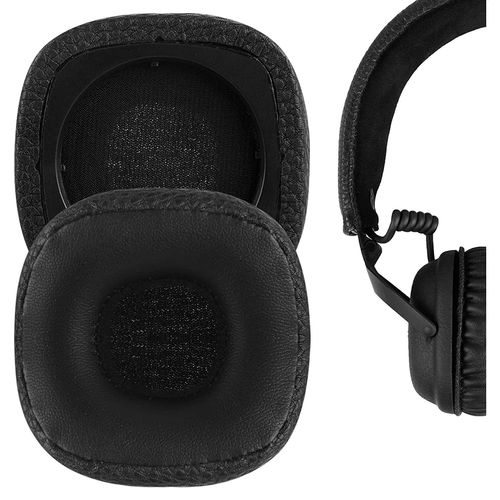 Coussinets de rechange en cuir protéiné pour casque Marshall Major III,Noir