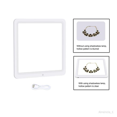 Almencla Photo Studio LED Shadowless Light Lamp Panel Luminosité réglable Installation rapide Photographie Éclairage Light Box Bottom Light pour la prise de vue